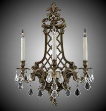 American Brass & Crystal WS9458-A-12G-ST - 3 Light Lattice Large Wall Sconce